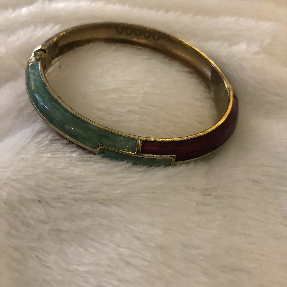 Teal and Garnet Colored Bracelet